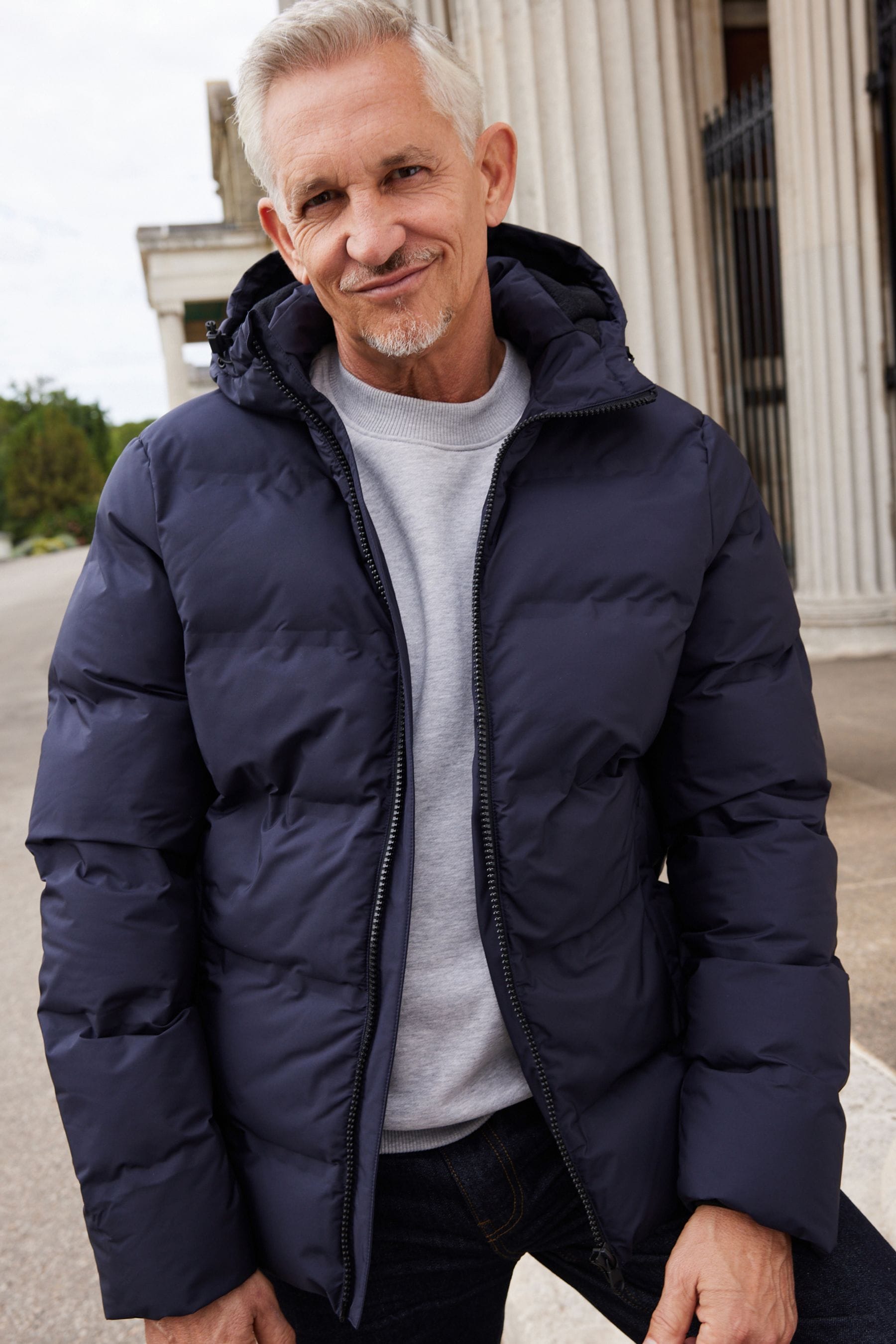 Mens puffer jacket navy top