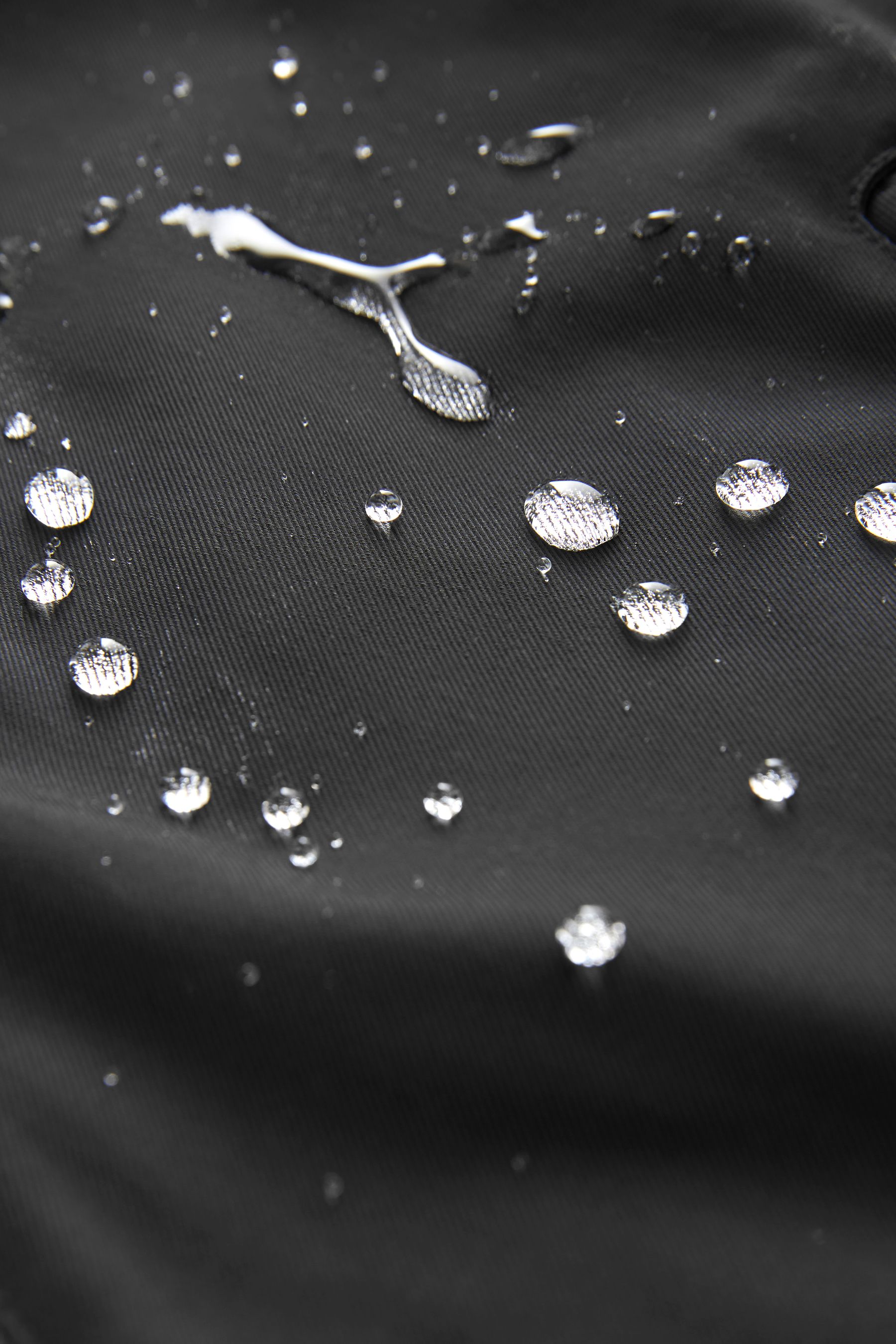Black Hooded Shower Resistant Jacket