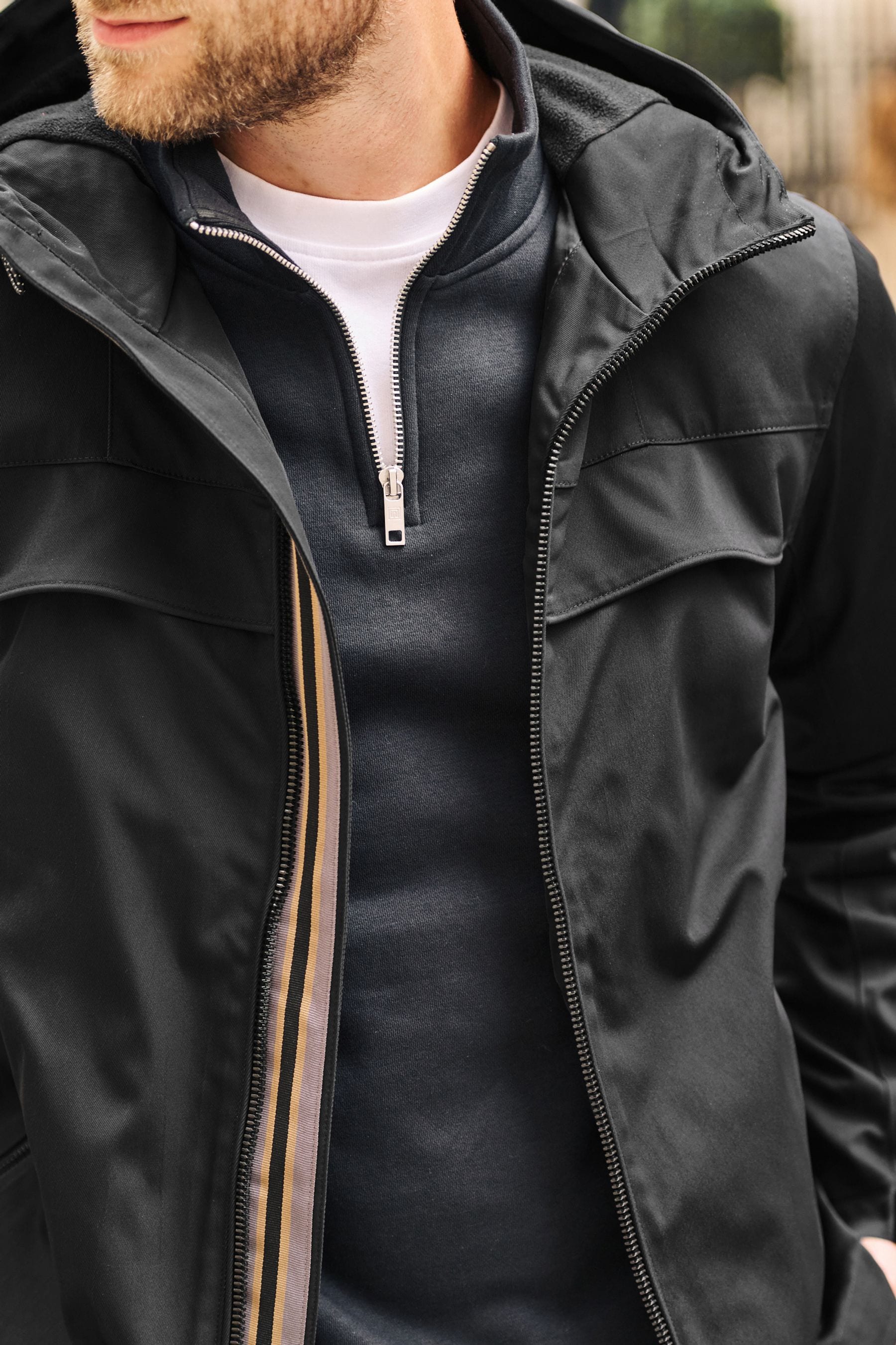 Shower online leather jacket