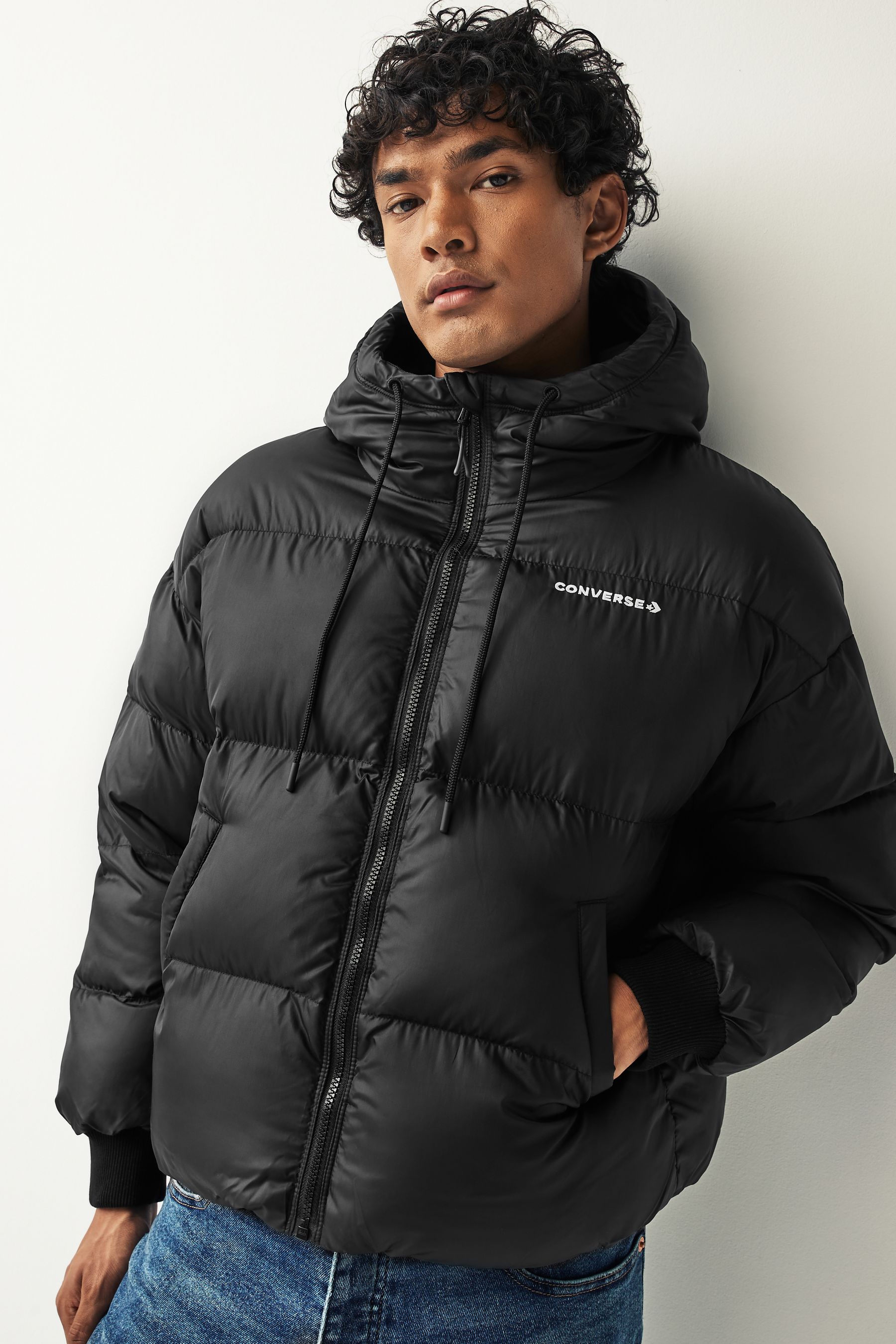 Converse puffer jacket mens sales