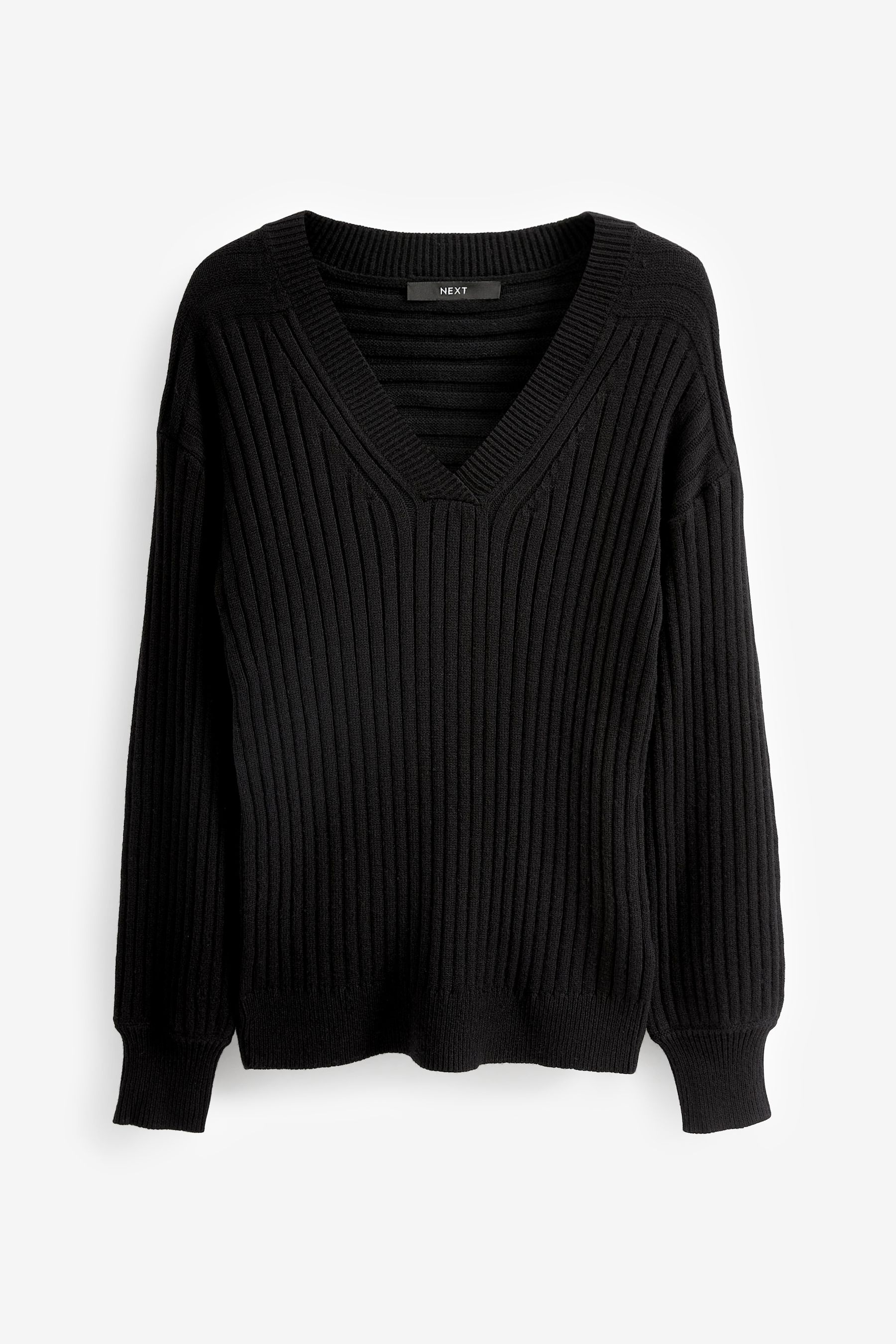 Designer black hotsell v neck jumpers