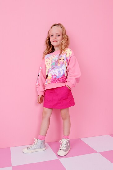 Pink Barbie Crew Sweatshirt Top (3-16yrs)