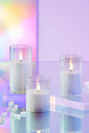 Set of 3 Iridescent LED Candles