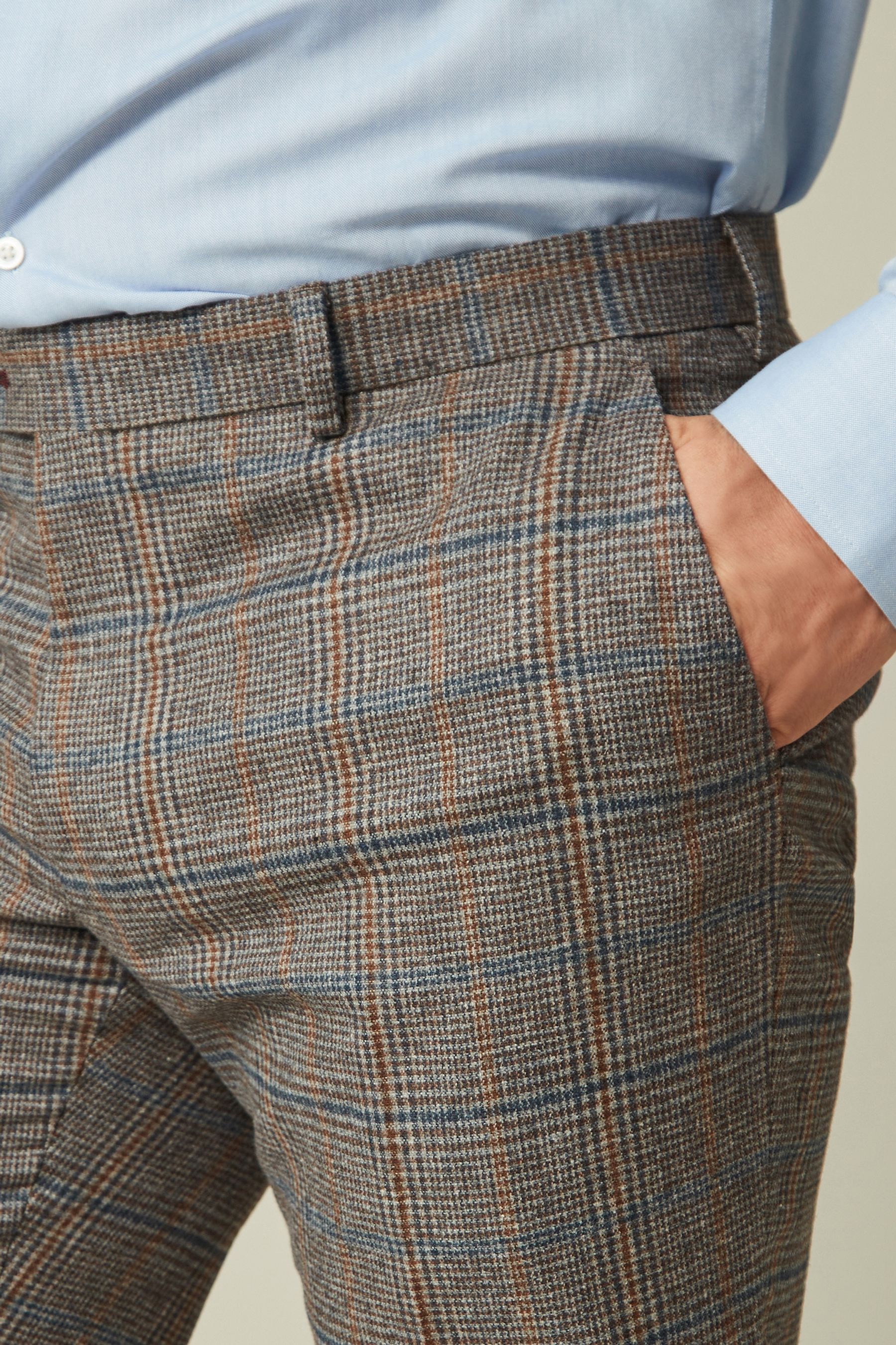Mens nova check trousers shop