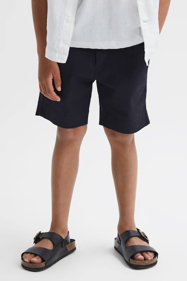 Reiss Navy Wicket Senior Slim Fit Chino Shorts