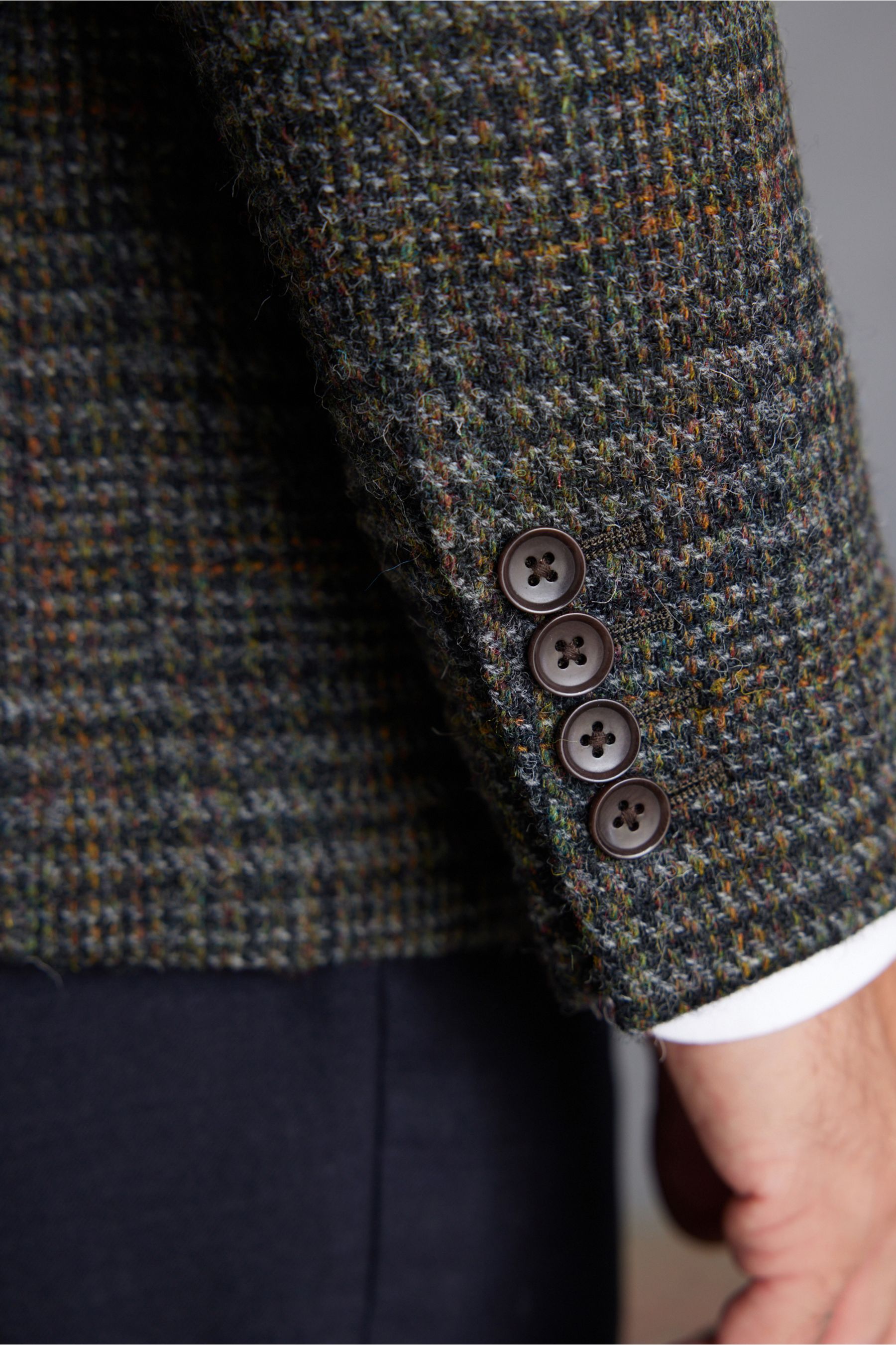 Slim fit harris tweed sale jacket