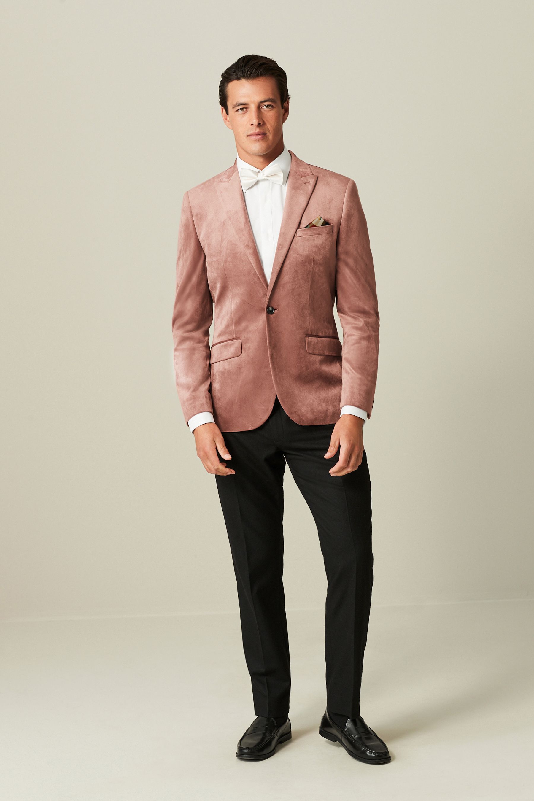 Light pink store velvet blazer