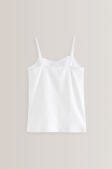 White Strappy Cami Vests 7 Pack (1.5-16yrs)
