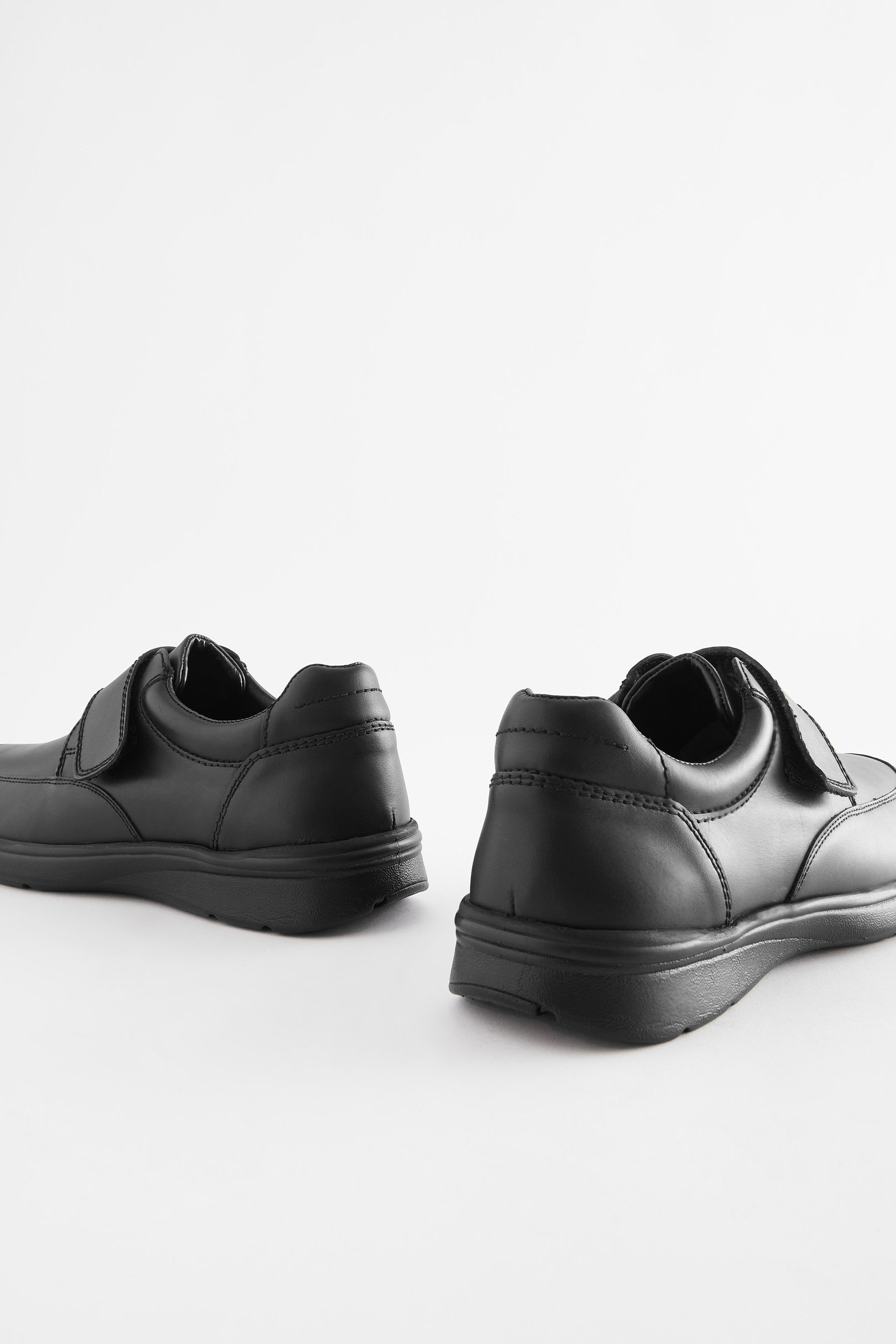 Buy Black Wide Fit Leather Easy Fasten Shoes from the Next UK