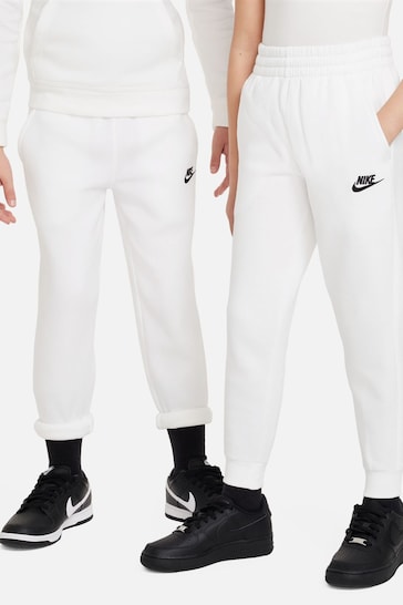 Nike White Club Fleece Joggers