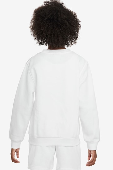 Nike White Club Fleece Sweatshirt