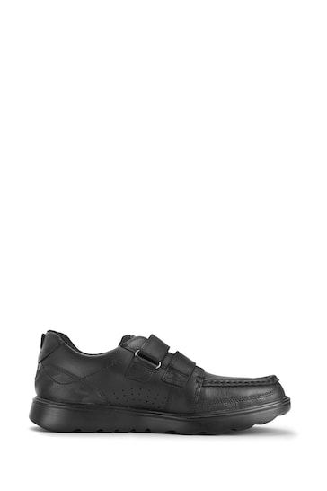 Start-Rite Mission Black Leather Riptape School Shoes