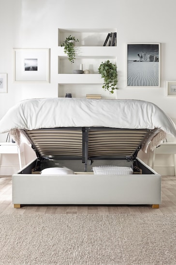 Catherine Lansfield Silver Utopia Wing Ottoman Bed