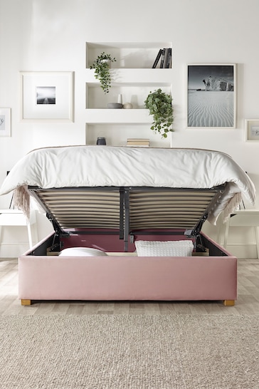 Catherine Lansfield Pink Boutique Ottoman Bed