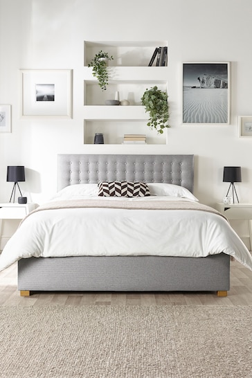 Catherine Lansfield Grey Opulence Ottoman Bed