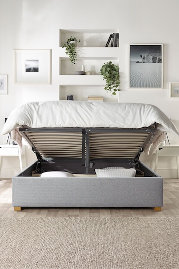 Catherine Lansfield Grey Opulence Ottoman Bed
