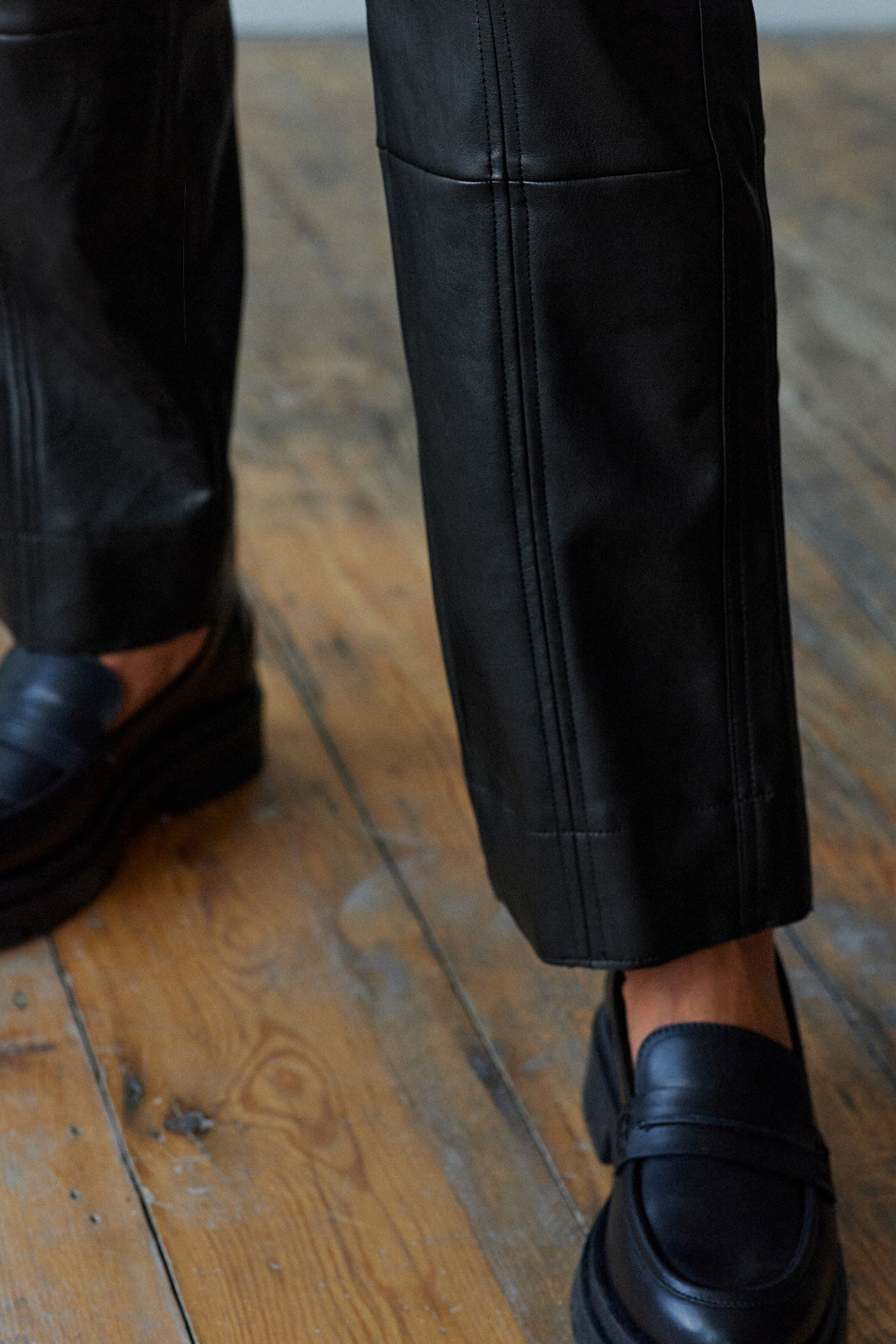 Next leather on sale joggers