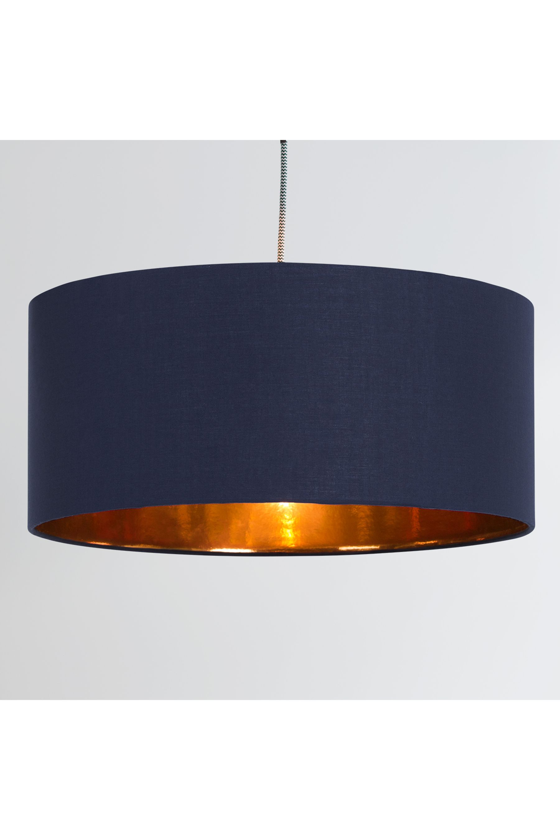 Buy MADE.COM Navy Copper Oro Pendant Drum Lamp Shade from the Next