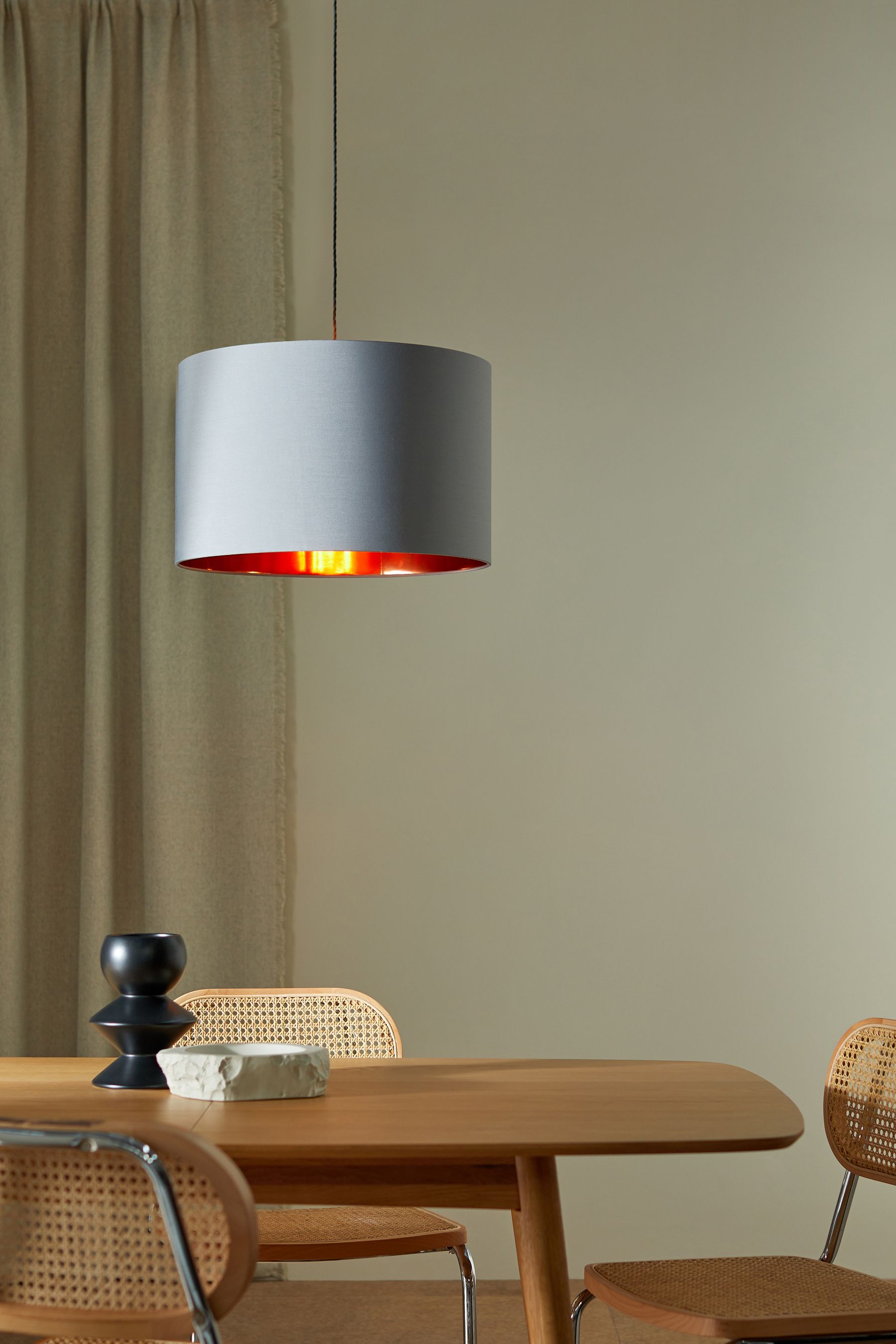 Buy MADE.COM Grey Copper Oro Pendant Drum Lamp Shade from the Next