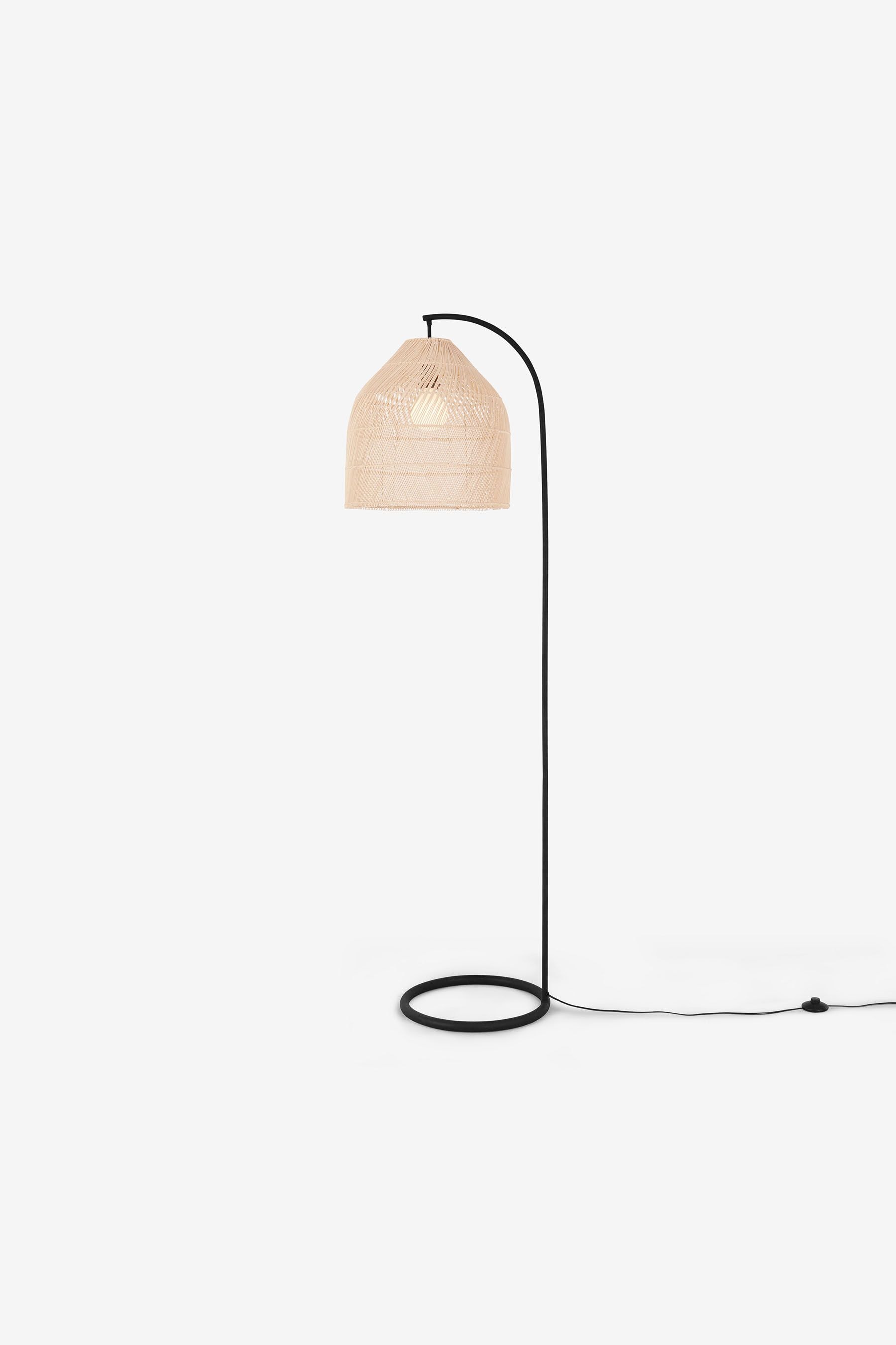 MADE.COM Natural Rattan Java Arc Overreach Floor Lamp