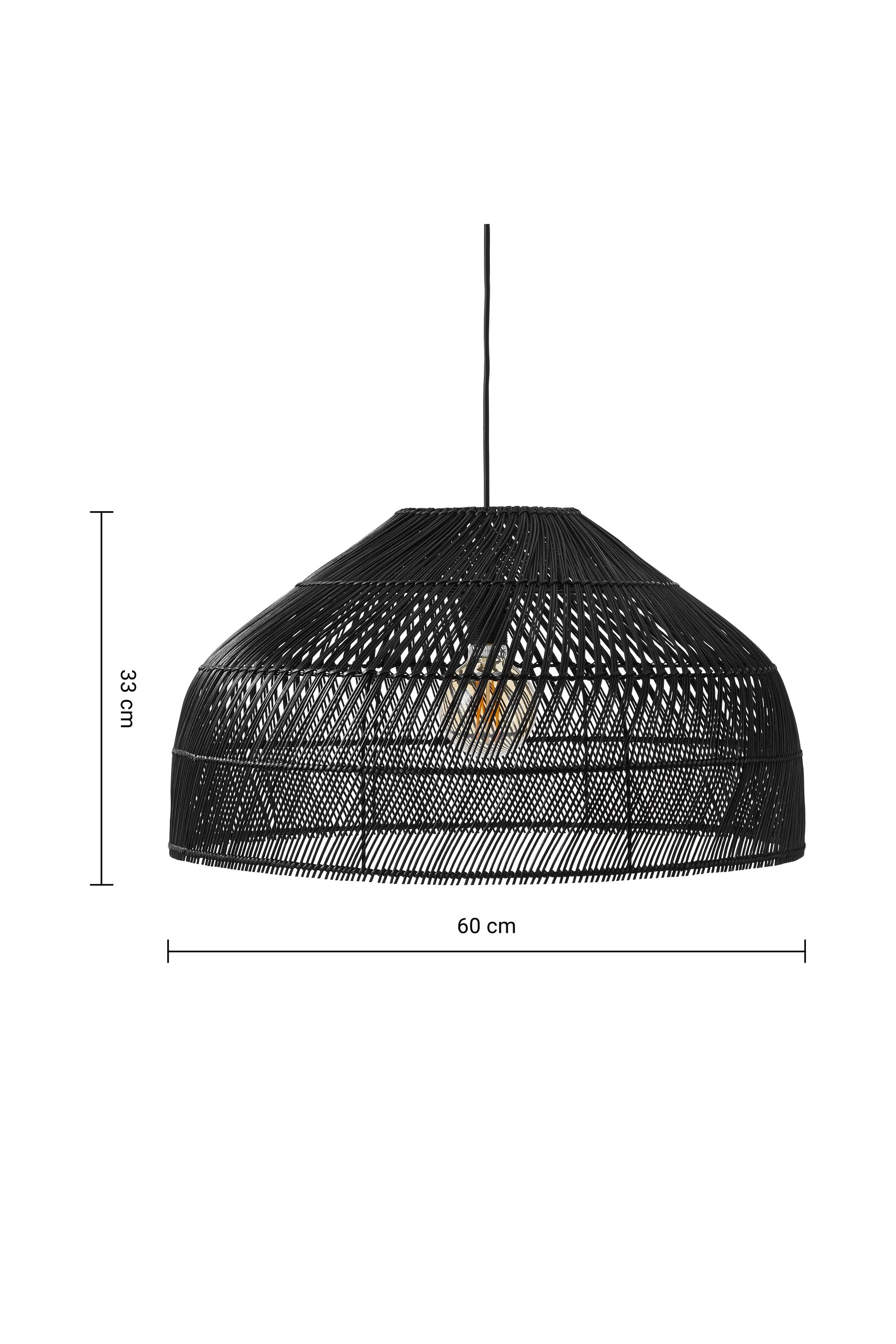 Extra large top black lamp shade