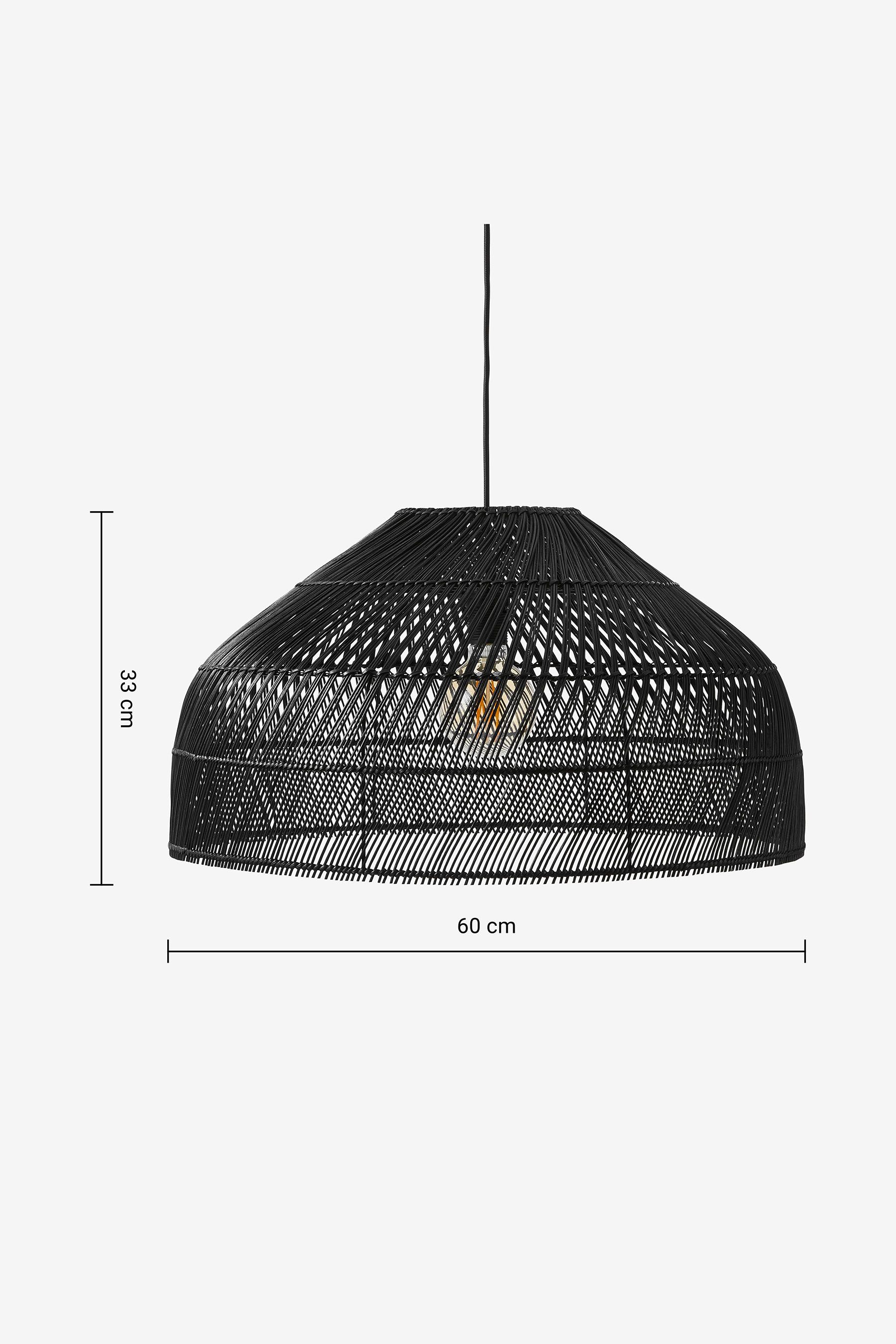 Buy MADE.COM Black Rattan Java Extra Large Lamp Shade from the