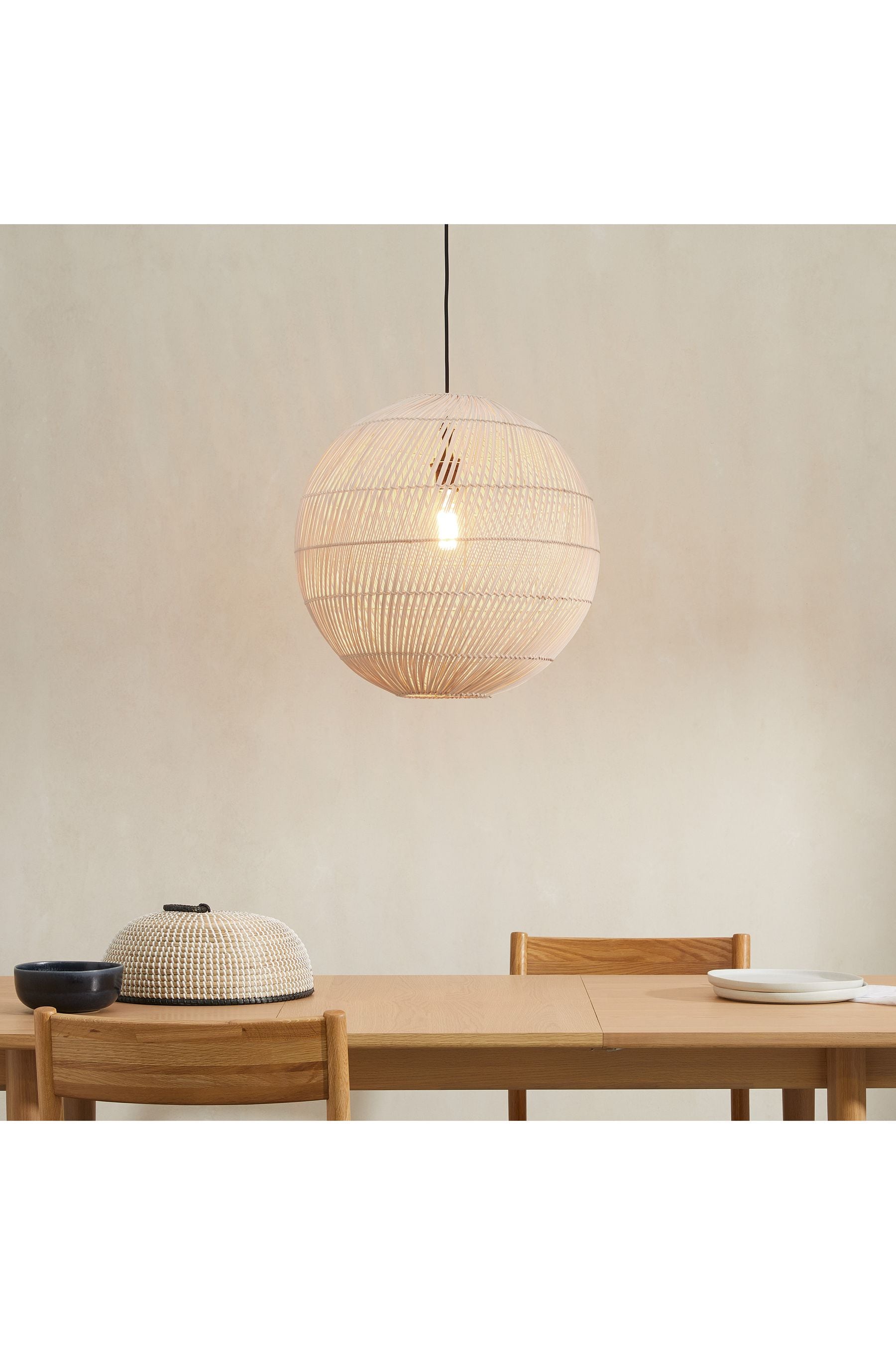 MADE.COM Natural Rattan Java Round Lamp Shade