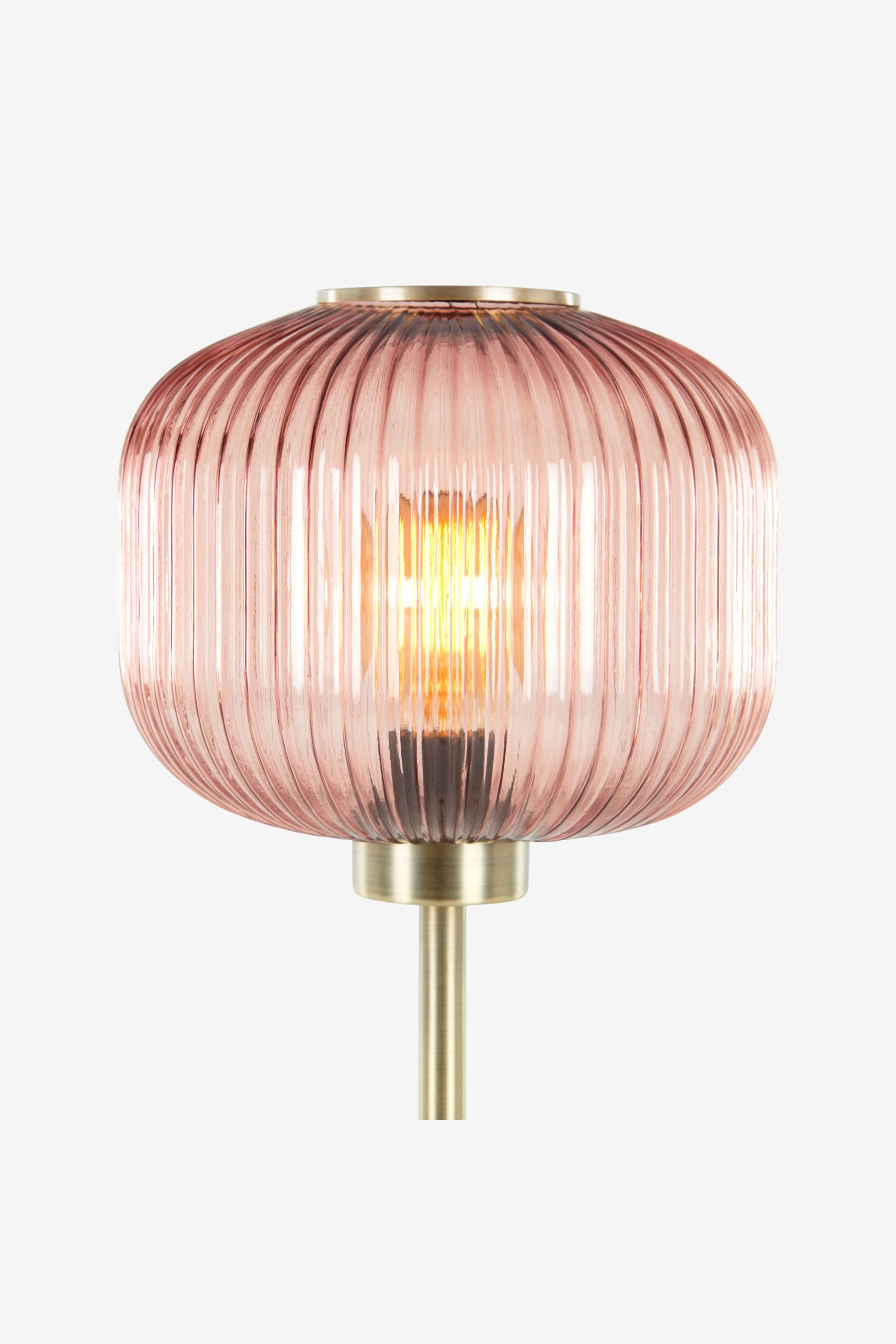 Pink glass cheap floor lamp