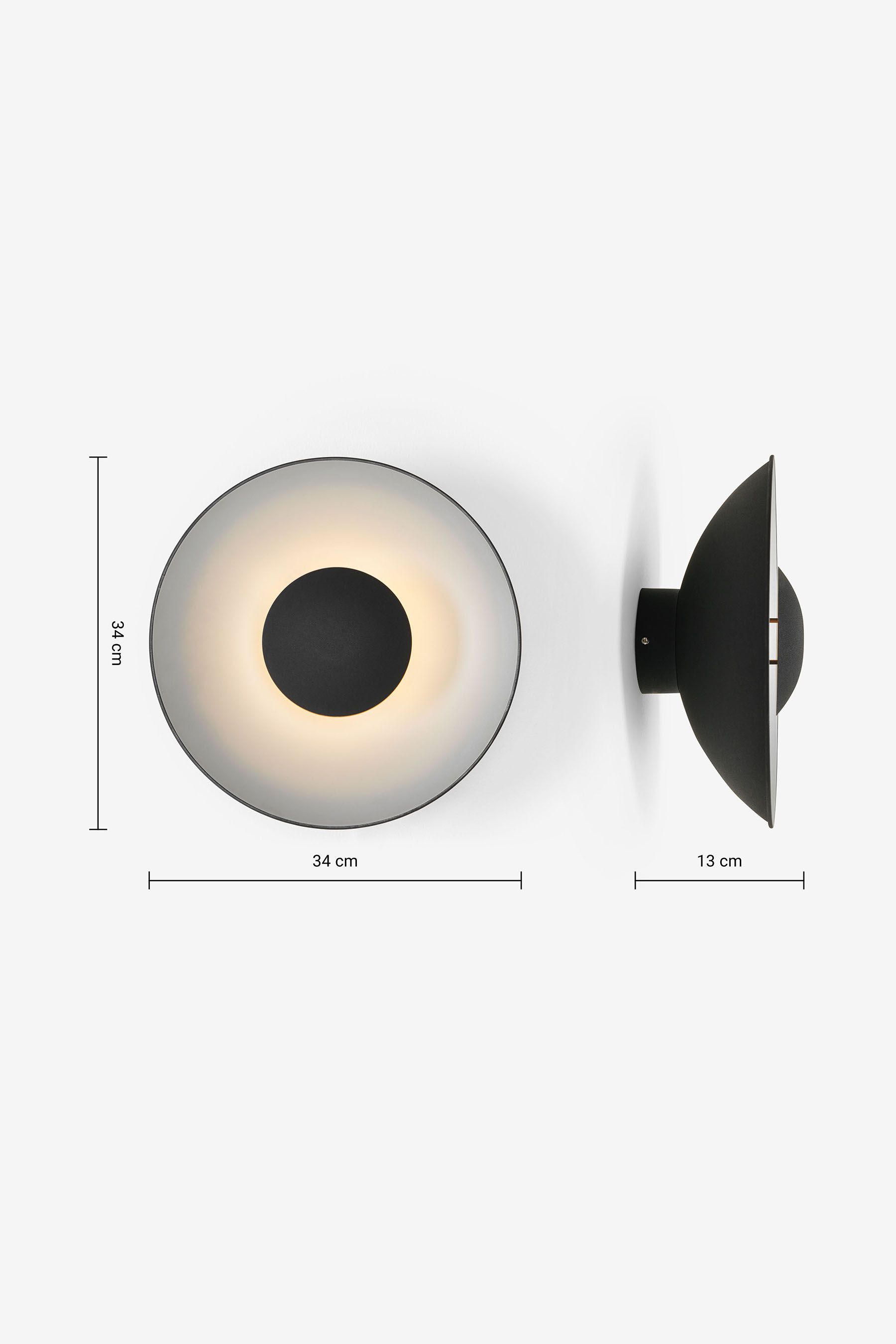 Buy MADE.COM Black Silver Chicago Wall Lamp from the Next UK