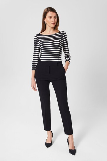 Hobbs Navy Blue Petite Mia Trousers