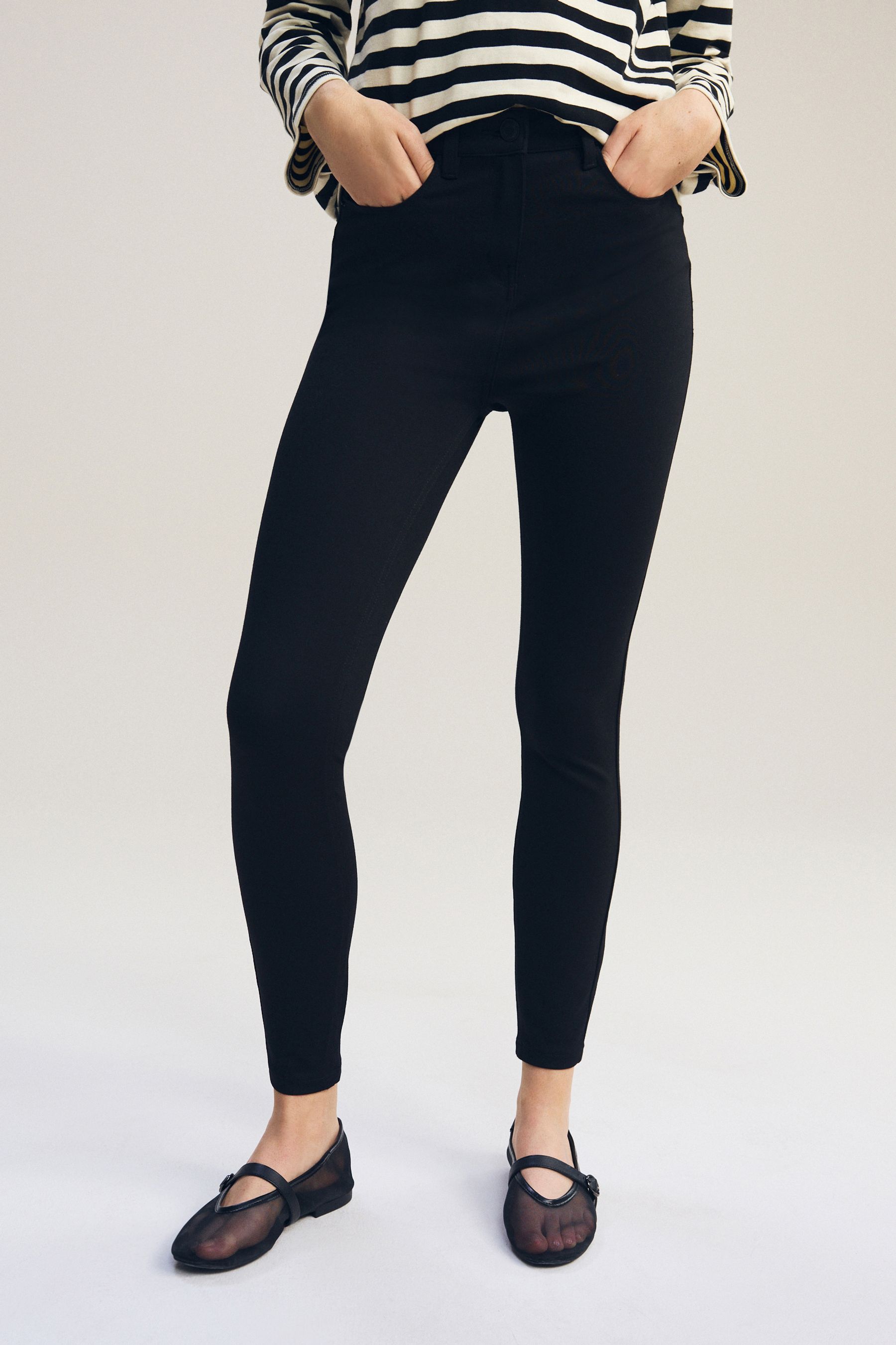 Buy Black Ponte Slim Leg Trousers from the Next UK online shop