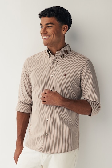 Natural Stripe Long Sleeve Shirt