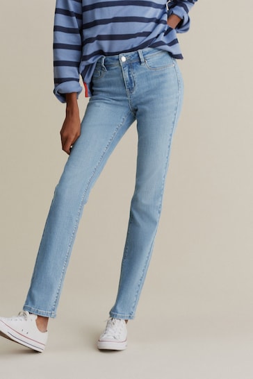 Mid Blue Power Stretch Slim Denim Jeans