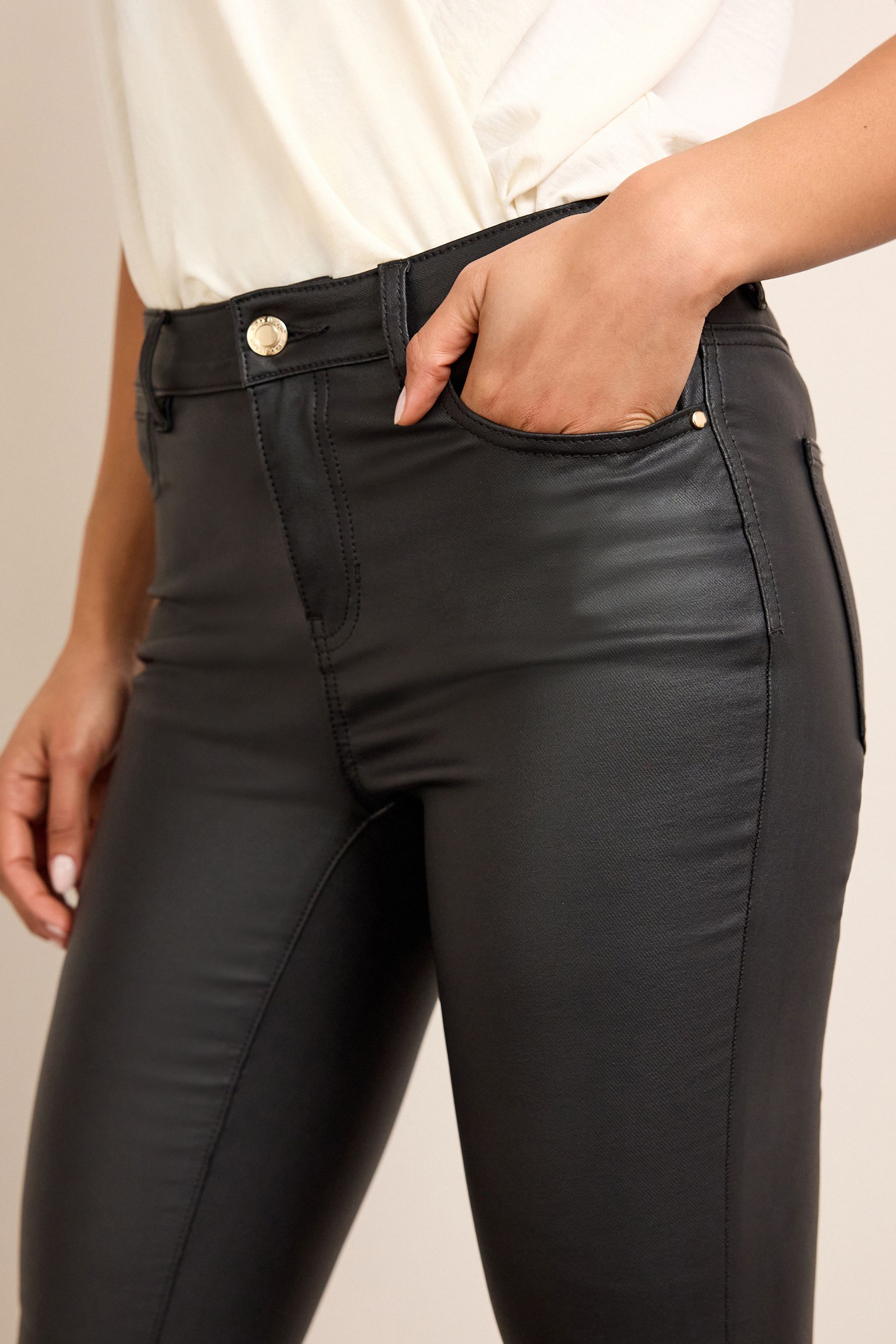 Coated discount jeans next