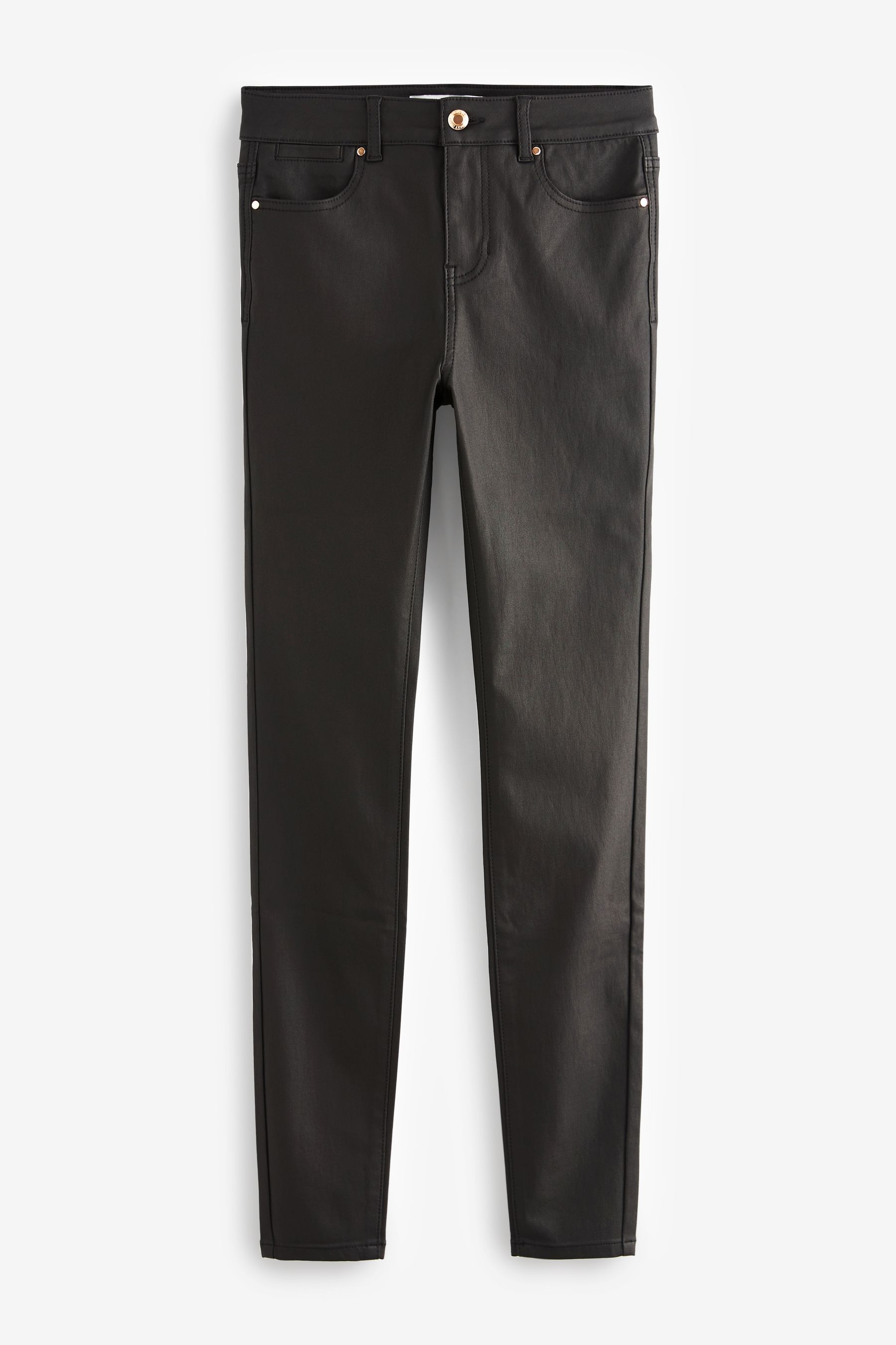 H&m coated top skinny jeans