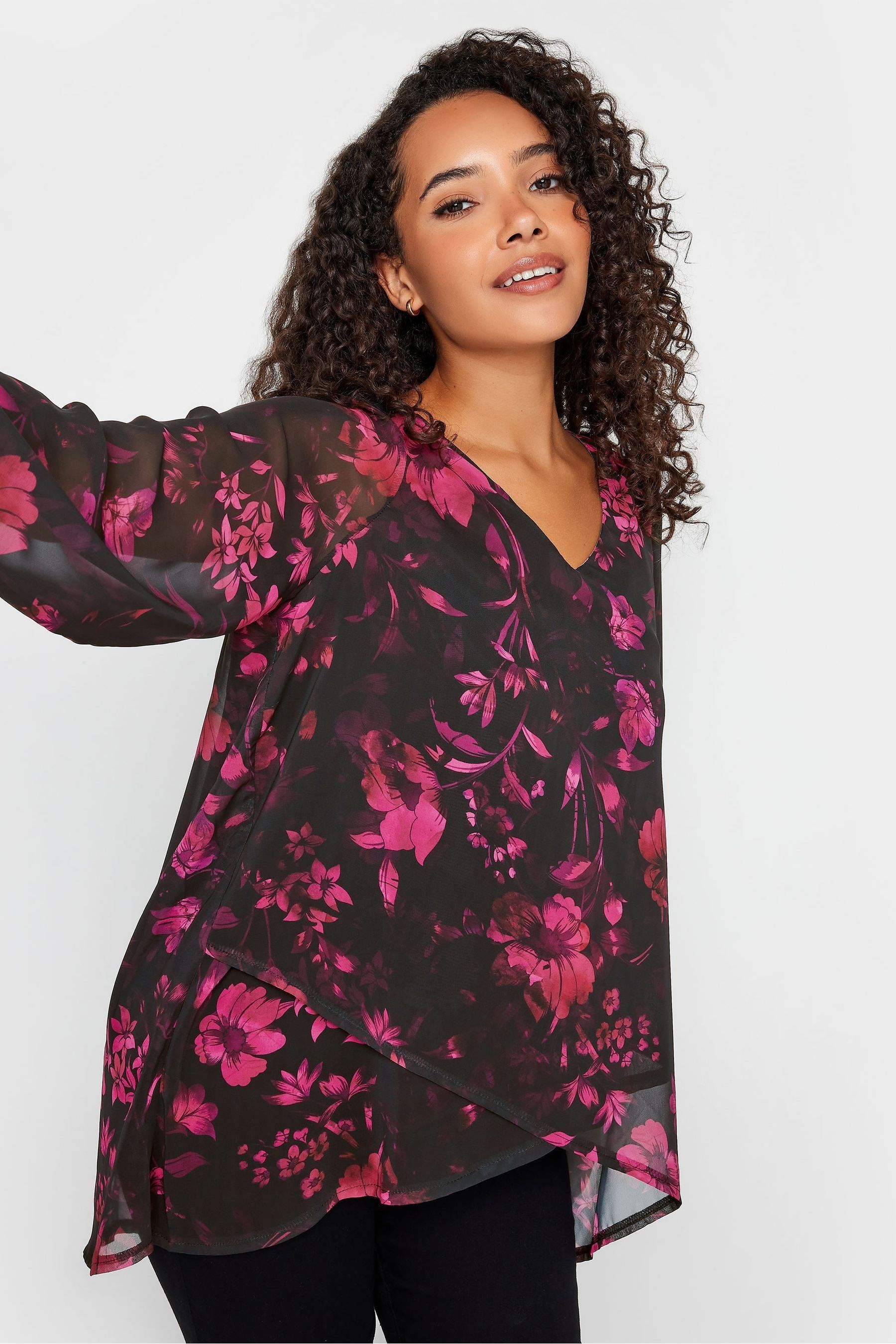 Buy M Co Black Wrap Hem Blouse from the Next UK online shop