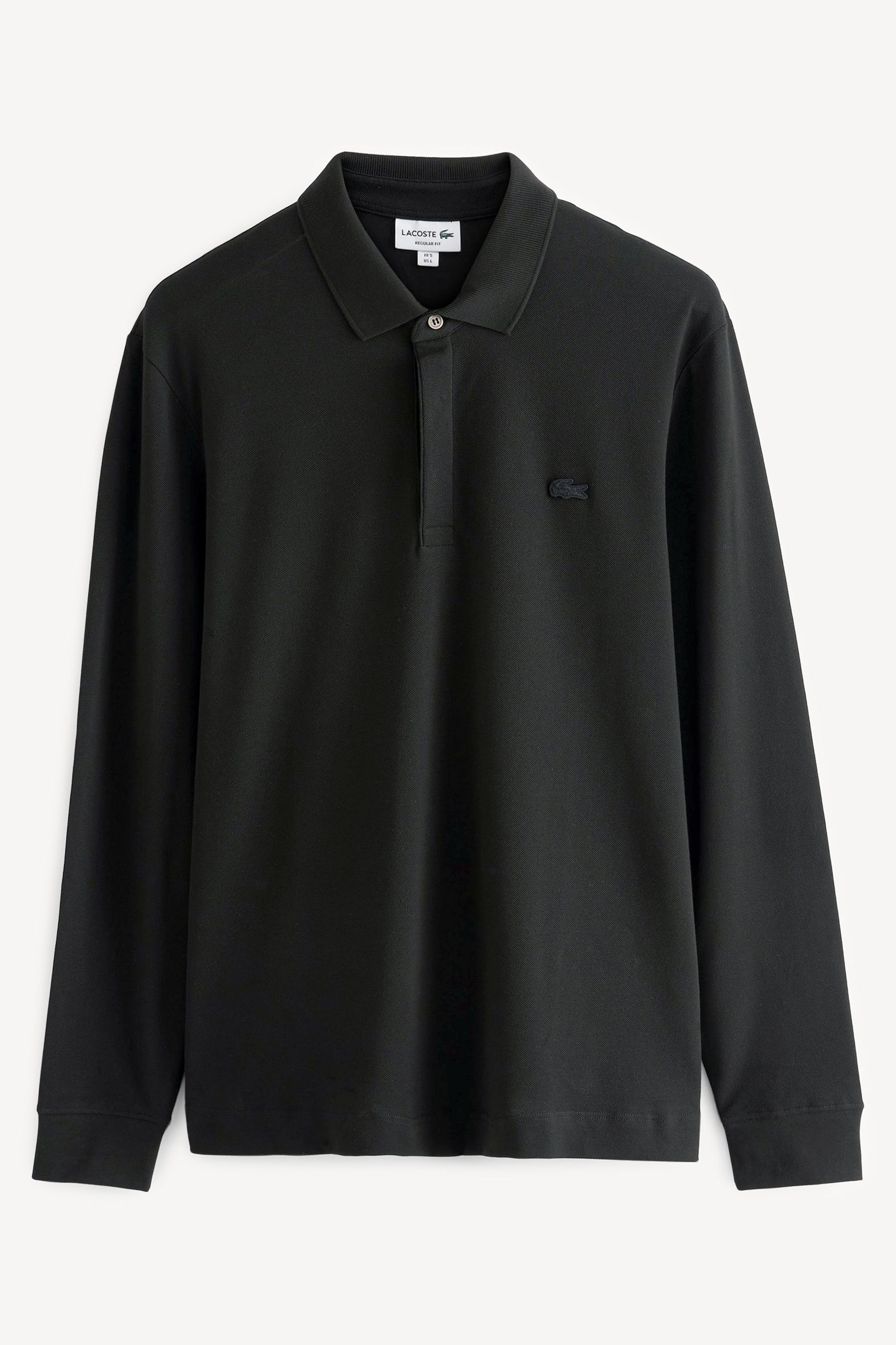Black long sleeve lacoste polo shirt outlet