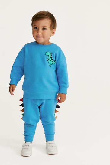 Blue Dinosaur Character Sweatshirt and Jogger Set (3mths-7yrs)