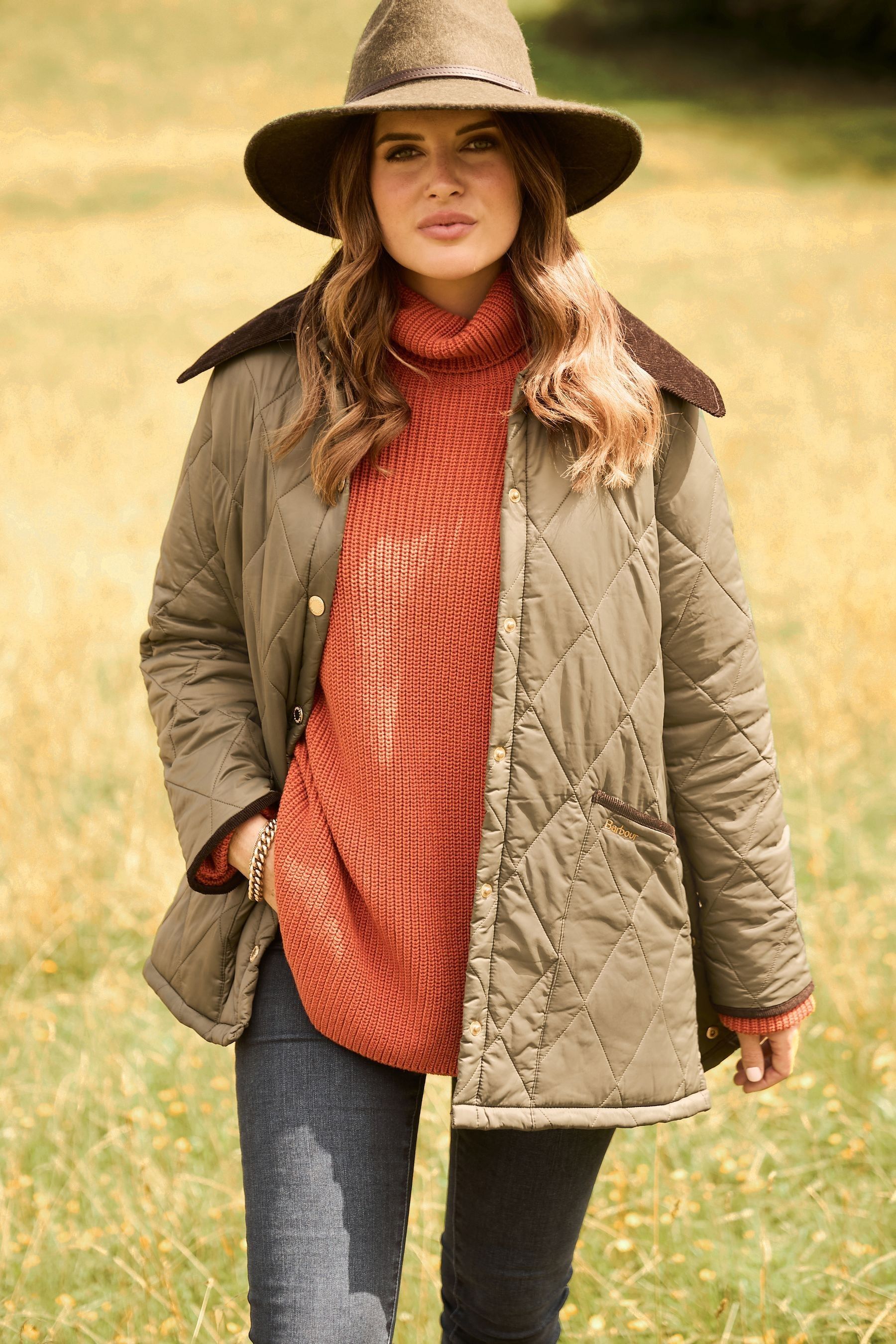 Barbour chinos womens Orange store
