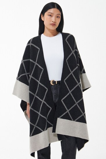Barbour® Black Cosmia Knitted Cape
