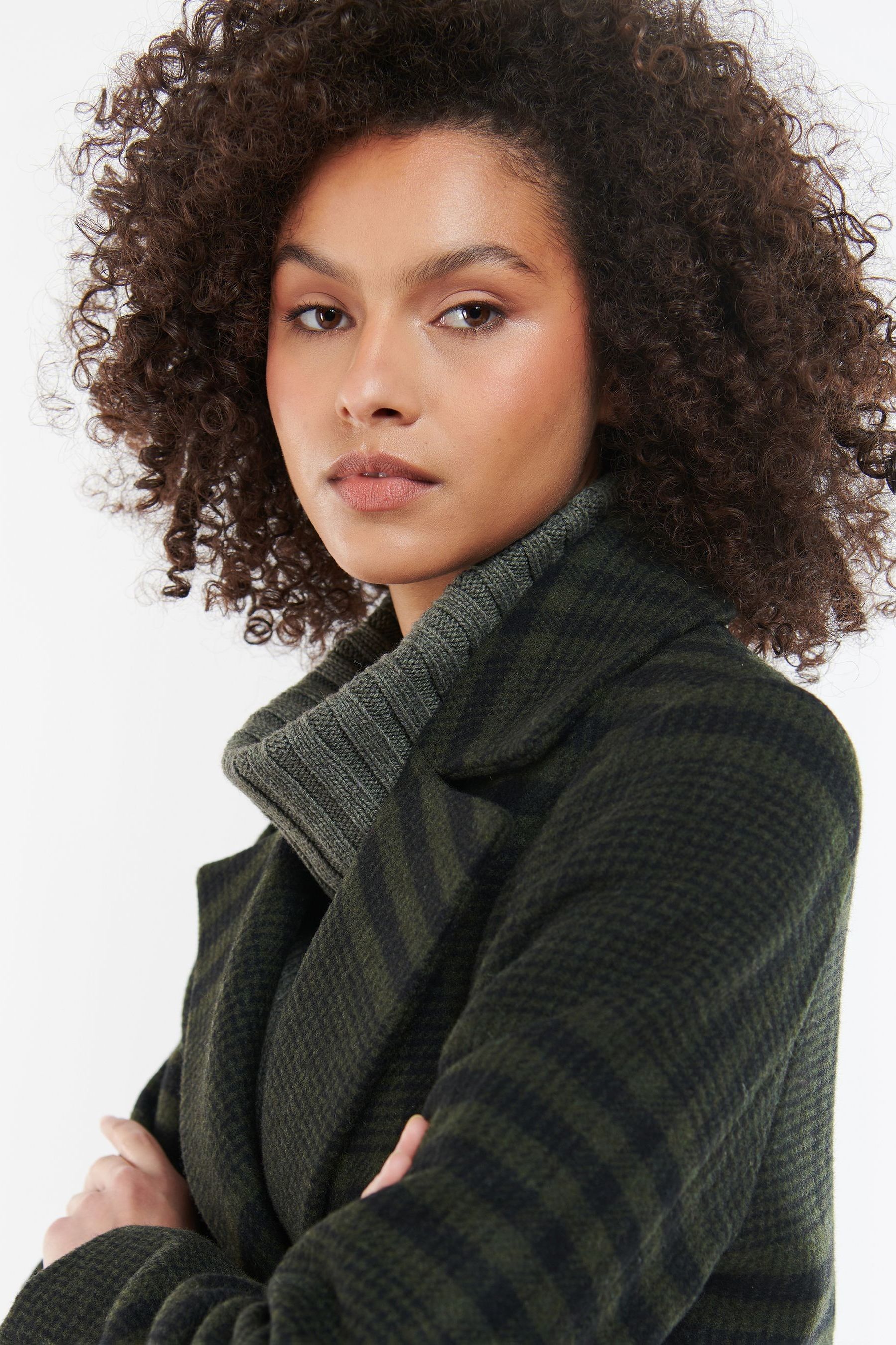 Barbour wool clearance coat womens Green