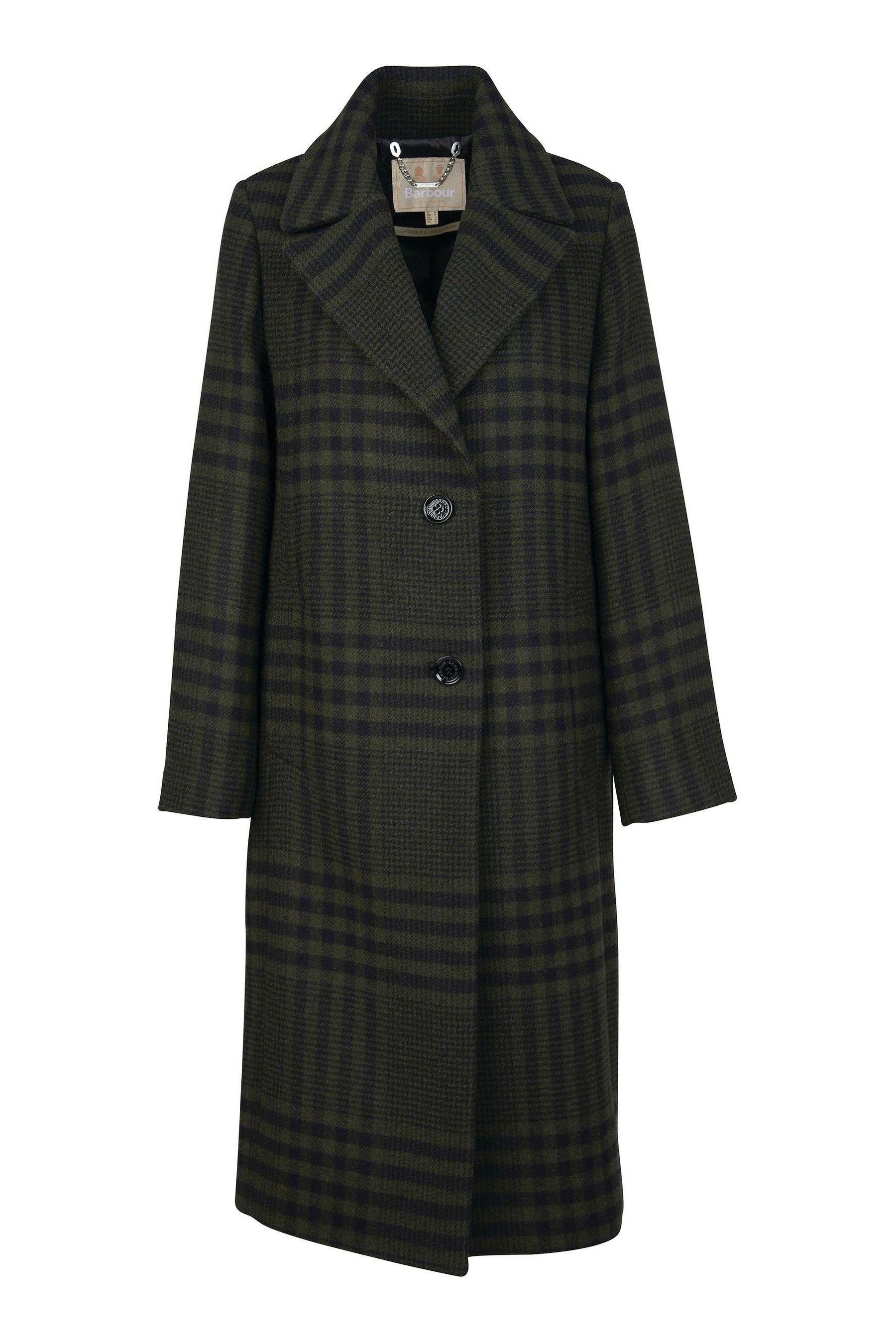 Barbour wool coat Green new arrivals