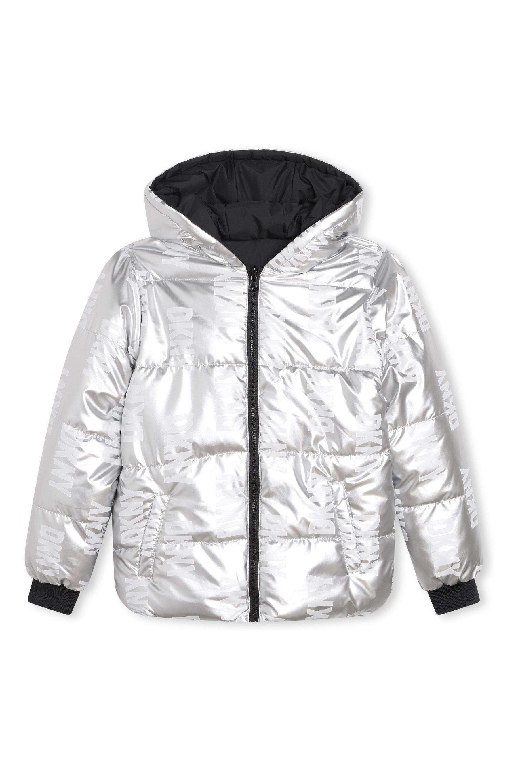 Dkny best sale silver coat