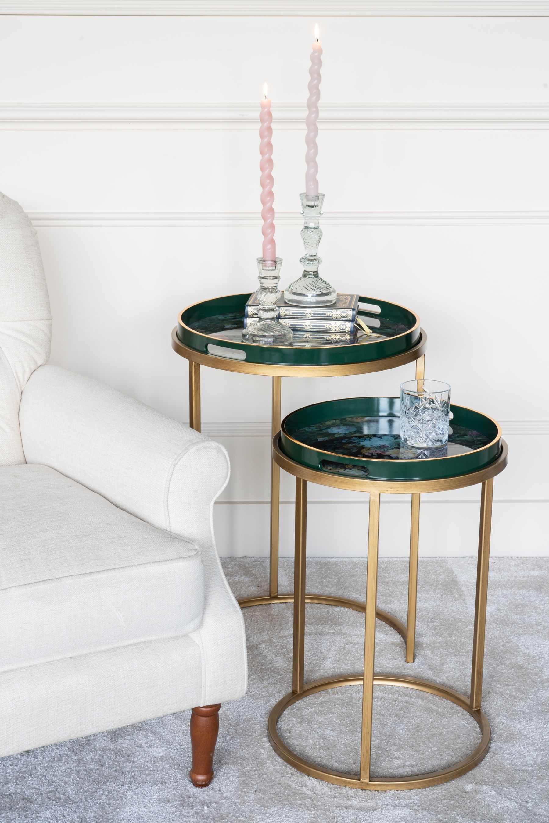 2 black hotsell end tables