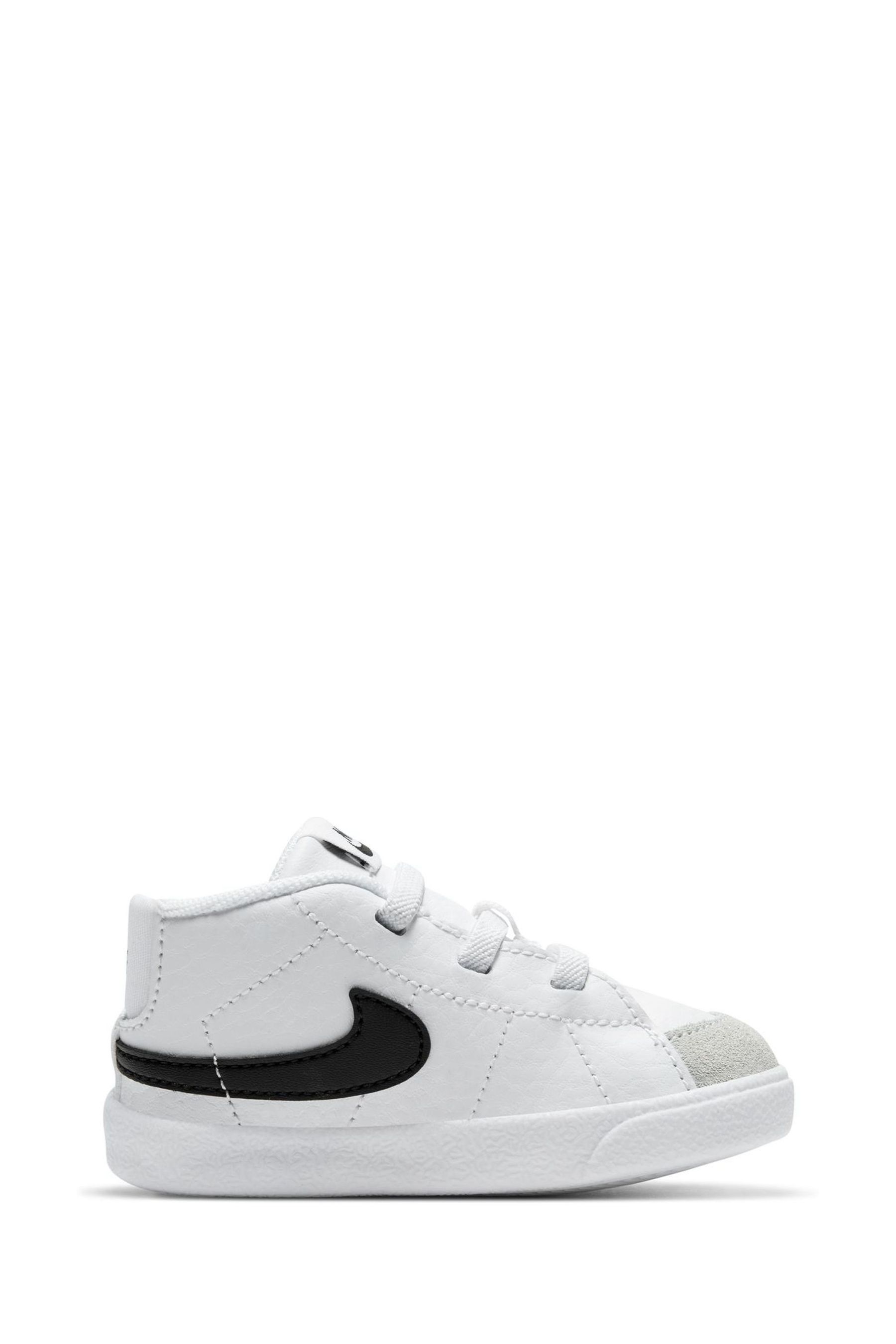Buy Nike White Black Blazer Mid 77 Crib Baby Trainers from the