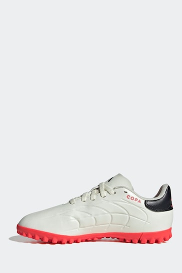 adidas White Football Copa Pure II Club Turf Kids Boots