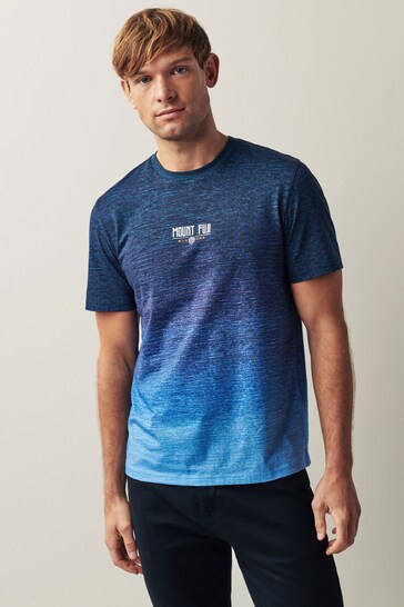 Navy Graphic Dip Dye T-Shirt