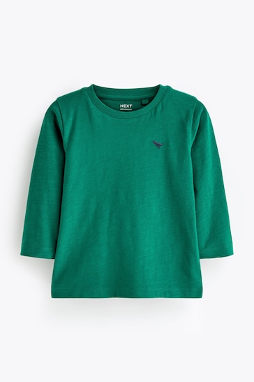 Emerald Green Long Sleeve Plain T-Shirt (3mths-7yrs)