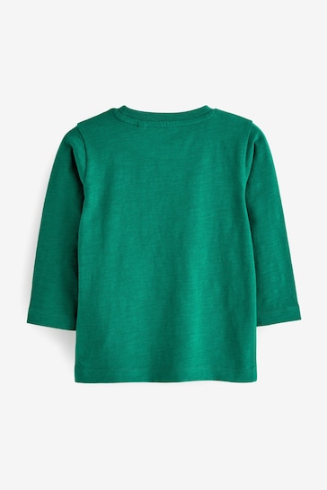 Emerald Green Long Sleeve Plain T-Shirt (3mths-7yrs)