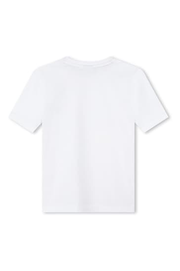 BOSS White Vertical Logo T-Shirt